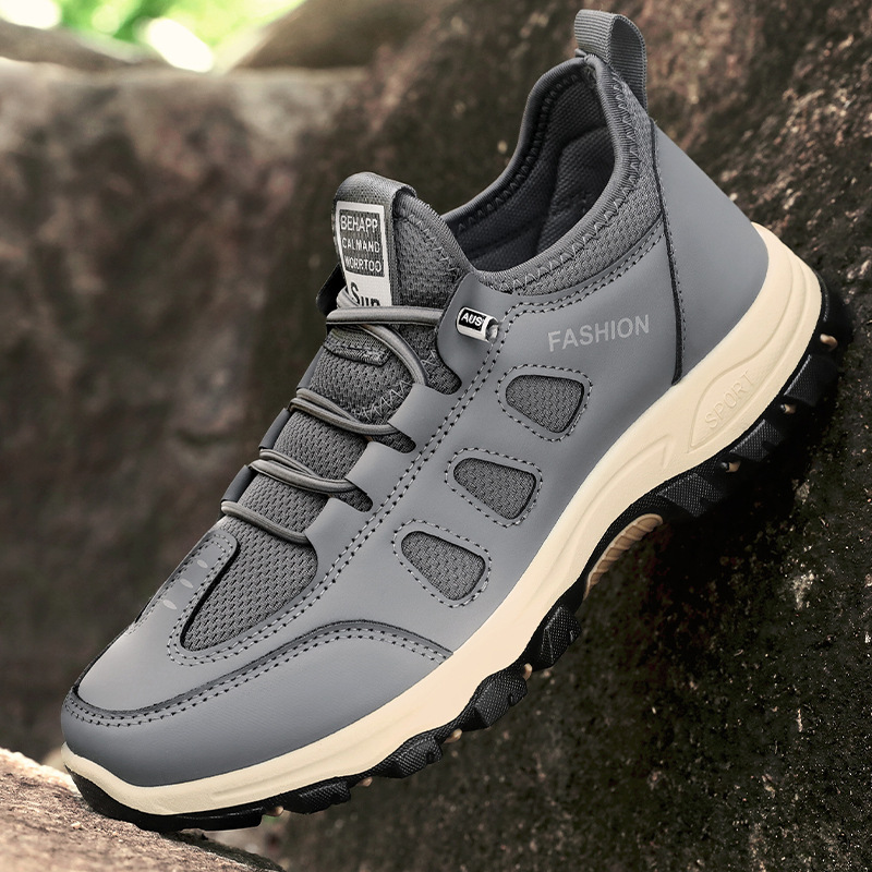Zapatos de primavera para hombres nuevos zapatos de montaña al aire libre anti-deslizante zapatos de deporte transpirables no olor pies grandes zapatos de hombre transfronterizos
