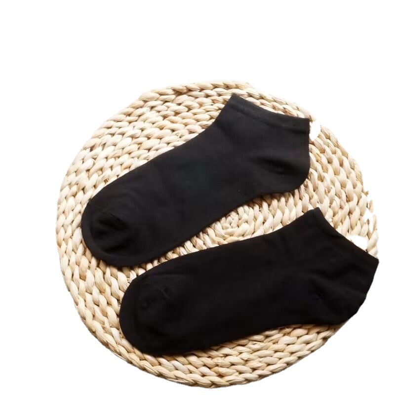 Calcetines de color sólido calcetines de negocios casuales gris blanco y negro para hombres Calcetines de algodón de cuatro estaciones Calcetines de primavera y verano otoño calcetines de cintura baja