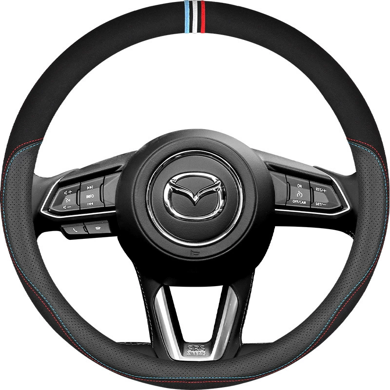 Подходит для Mazda CX-4/3 чехол на руль из натуральной кожи Atez Anksela CX-5/8 чехол на ручку автомобиля из меха