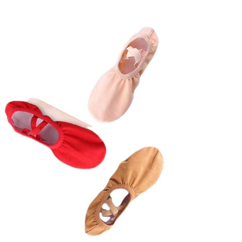 Soft-toe dance shoes, cat claw Chinese dance shoes, practice dance shoes, leather head yoga dance shoes for children, ballet shoes