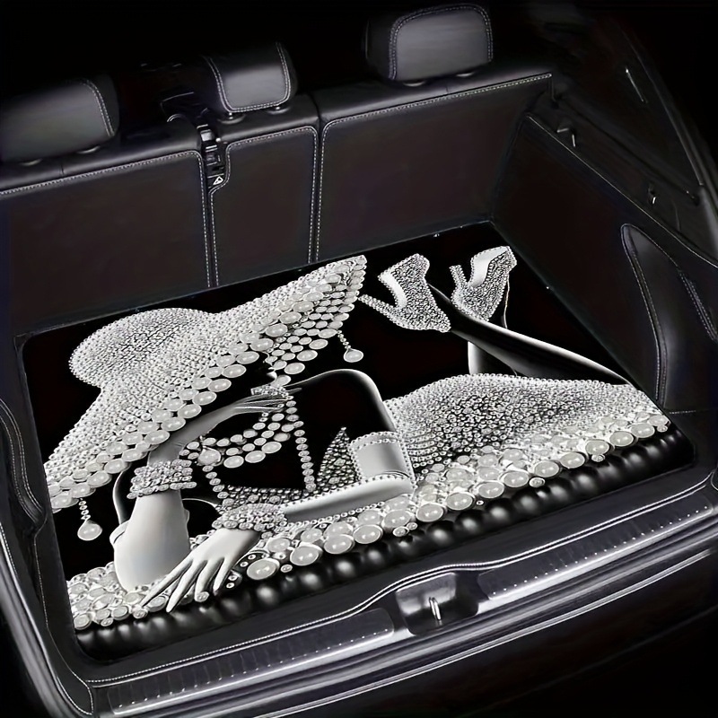 Butterfly Trunk Mat, Crystal Velvet, Stain-Resistant and Wear-Resistant, In-Car Storage Mat, Universal for All Seasons, Car Floor Mat, Cross-Border Bestseller