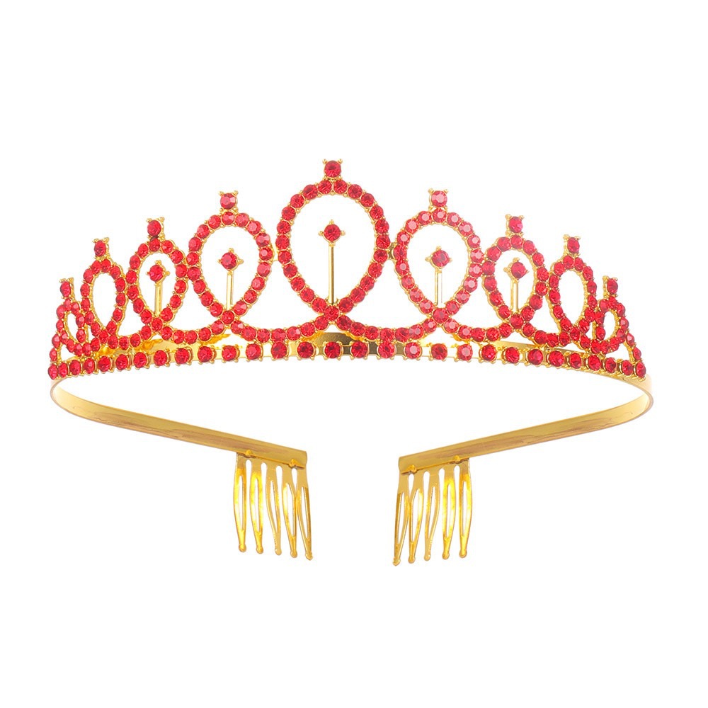 Cristal diadema metal rhinestone horquilla princesa cumpleaños updo rendimiento temperamento tocado corona estilo coreano nuevo