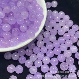 冰紫罗兰色8mm南瓜珠散珠批发 diy玉石饰品配饰项链手链饰品串珠