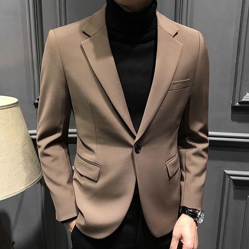 痞帅职业小西装男士春春秋商务韩版潮流帅气休闲修身黑色西服外套|undefined