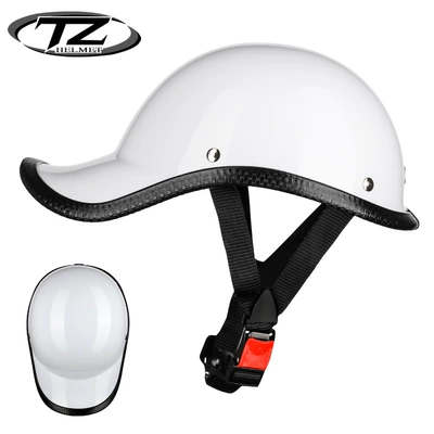 Helmet Distinctive Lightweight Scoop Helmet – Motosiklet kaskı (dəbilqə) - white-positive-and-negative-2-bands-free-size-55-62-head-circumference