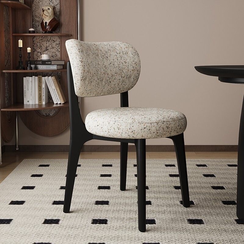 High-end dining chair for home use, modern cream-style upholstered chair, dining stool, hotel meeting chair with backrest, light luxury dining chair High-end dining chair for home use, modern cream-style upholstered chair, dining stool, hotel meeting chair with backrest, light luxury dining chair