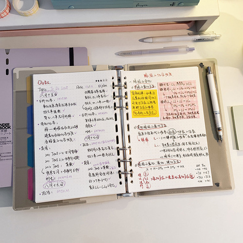 Notebook postgraduate entrance examination does not hurt the hand a5a6 loose-leaf book removable high-value hand ledger notepad solid color simple