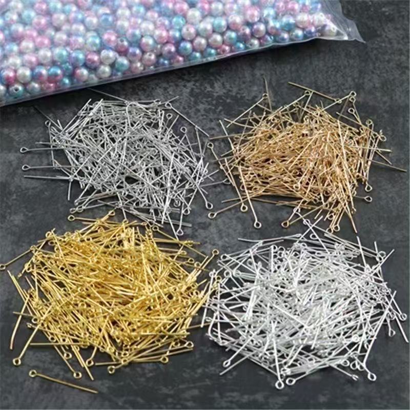Iron Color-Preserving Nine-Character Needle Round Head Needle for Handmade Beading Link Needle DIY Earrings Necklace Pendant Jewelry Accessories Iron Color-Preserving Nine-Character Needle Round Head Needle for Handmade Beading Link Needle DIY Earrings Necklace Pendant Jewelry Accessories