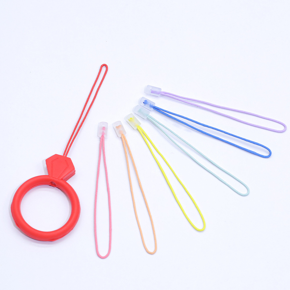 手机手链饰品硅胶挂绳指环扣耳机壳小源头工厂厂家自研注塑拉绳