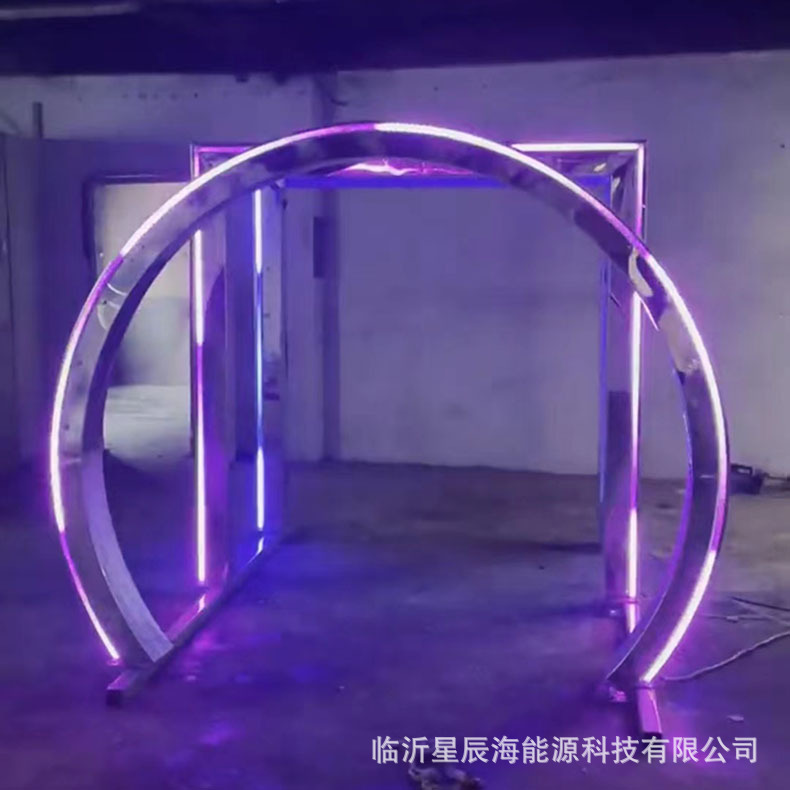 发光喷雾门户外LED造型灯时光隧道灯拱门灯景区广场公园景观道具