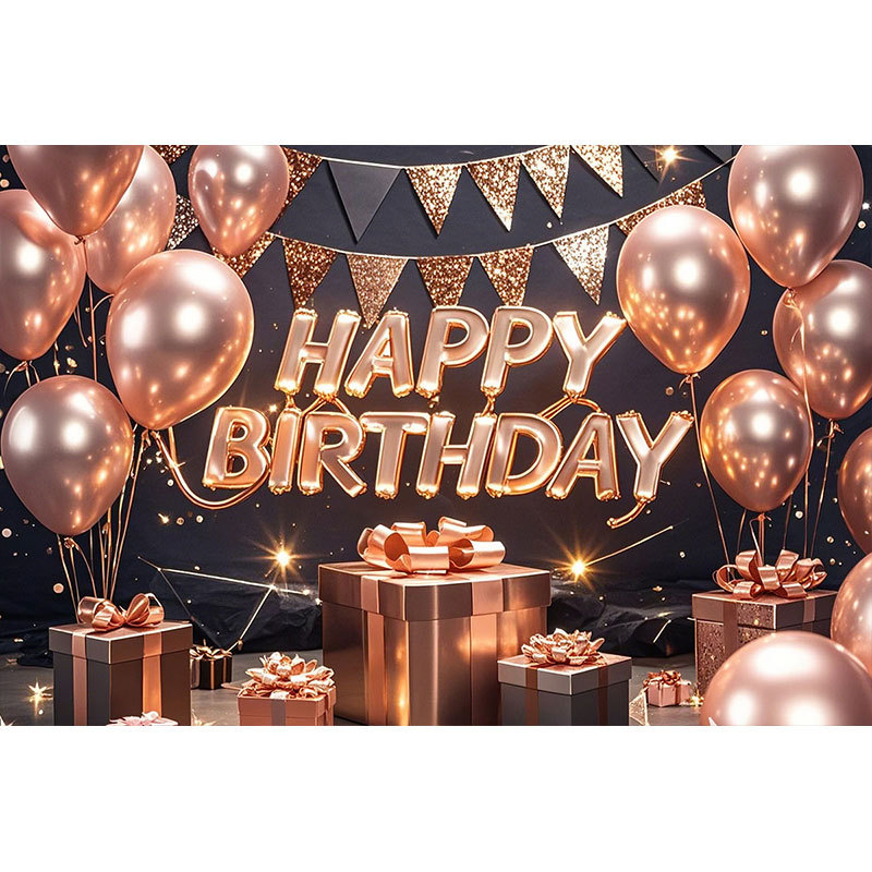 Fondo de fiesta con pancarta de feliz cumpleaños 2025, tela colgante para fotos con tema de cumpleaños, decoración fotográfica.