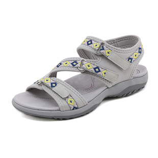 K6357-2 new 2025 foreign trade sports sandals printed Velcro plus size women's shoes a generation of hair