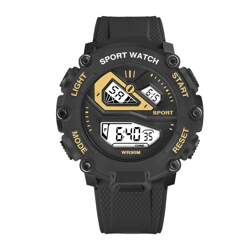 Nuevo reloj electrónico juvenil de moda para hombres de moda multifunción reloj despertador luminoso reloj electrónico al por mayor