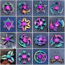 金属指尖炫彩陀螺锌合金减压旋转玩具手拿旋转陀螺儿童玩具大全