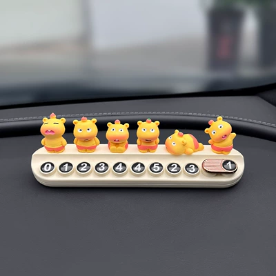 Capybara Lulu Car Temporary Parking Nömrəli dayanma kartı - beige-aromatherapy-6-pack-capybara-lulu