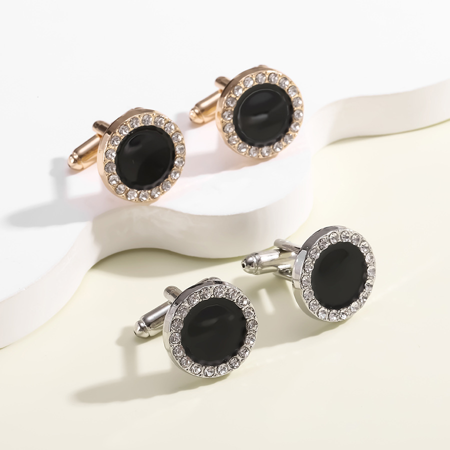 Neue heiße verkauf herrenmode Französisch legierung diamant manschettenknöpfe manschettennägel hemdknöpfe_voghion.com