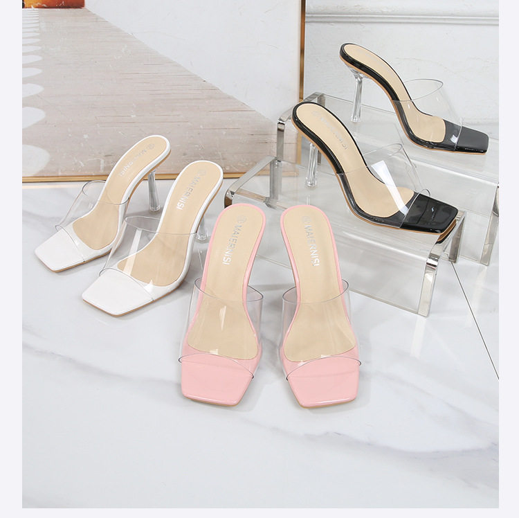 Dép sandal nữ mũi cá gót nhọn cao 6–8 cm phong cách hiện đại — Màu bạc, Màu hồng, Màu mơ, Màu trắng chi tiết 30