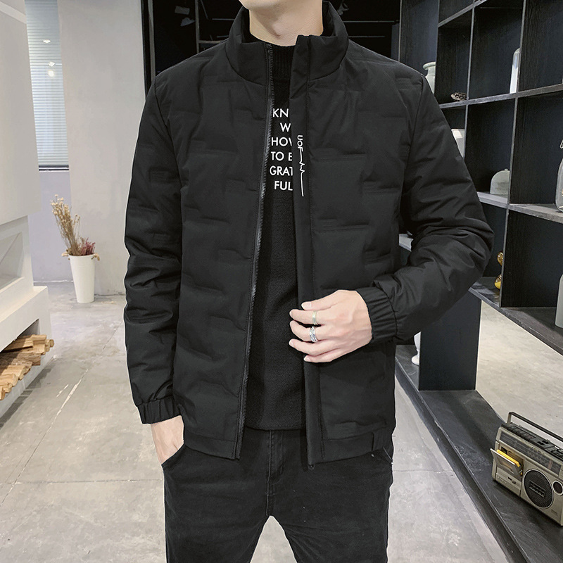 Chaqueta de cuello alto para hombre y mujer transfronteriza otoño e invierno abrigo corto a prueba de frío deportes cálidos pato blanco chaqueta acolchada de algodón al por mayor
