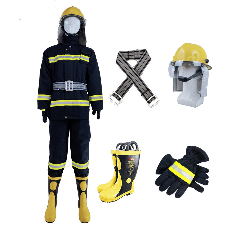 森林消防救援阻燃服02单款藏蓝色隔热防护服套装隔热灭火服