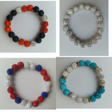 10mmAB软陶泥钻球弹力线香巴拉手链跨境亚马逊嘻哈白绿棒球u674