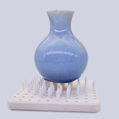 Kiln tools for pottery, ceramics, and porous fire-resistant mats; kiln support pins; kiln accessories; electric kiln mats; kiln-shaping pads; non-stick plates and spacers