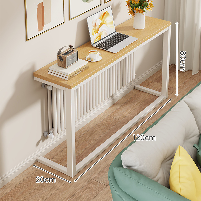 Estante Estrecho de Almacenamiento de Madera y Hierro para Sala de Estar y Dormitorio