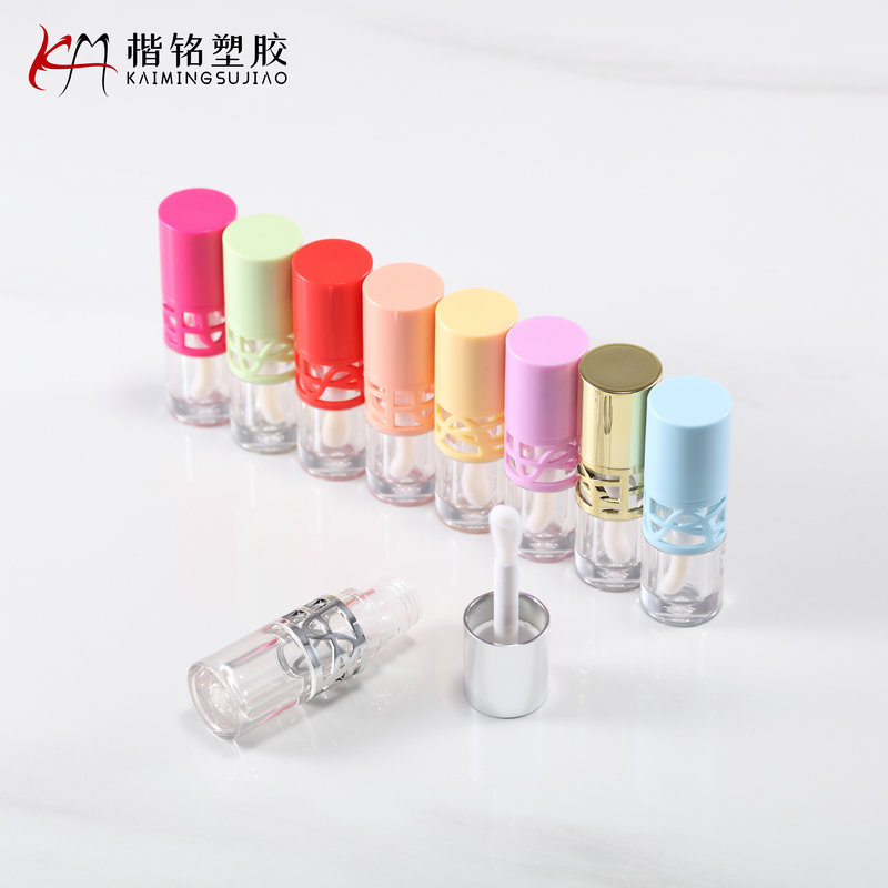 源头工厂大唇刷唇釉管可印刷logo大刷杆唇彩管分装瓶包材