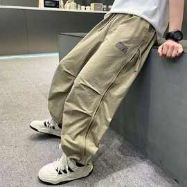 男童裤子夏薄款2026新款儿童夏款防蚊裤大童夏季速干裤透气长裤潮