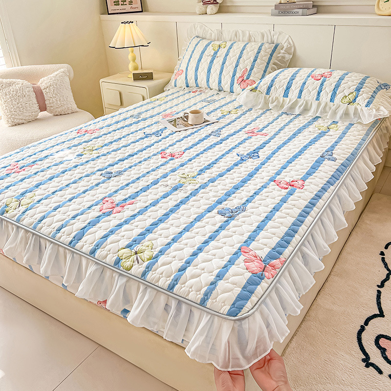 A類綿挟みベッド笠単品厚手ベッドカバー南通ホテル席夢思マットレス保護カバー全包滑り止めシーツ