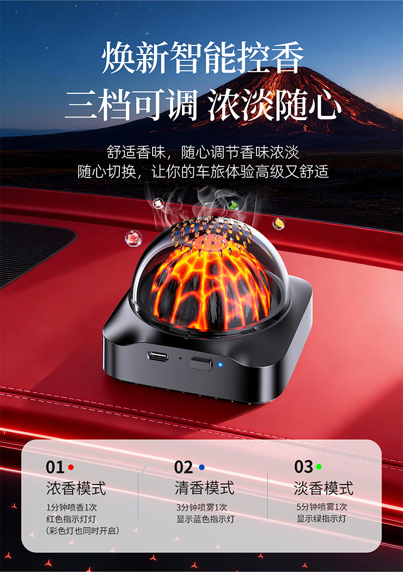 High-End Car Aromatherapy Machine, Volcano Cloud Mist Car Decoration, Summer Car Interior Perfume, Smart Cloud Mist Automatic Spray