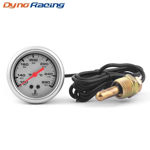 Avtomobil 52mm Mexanik Su Temperaturu Göstəricisi 38-121℃/100-250℉ İkili Ekran 12V NPT1/2-14