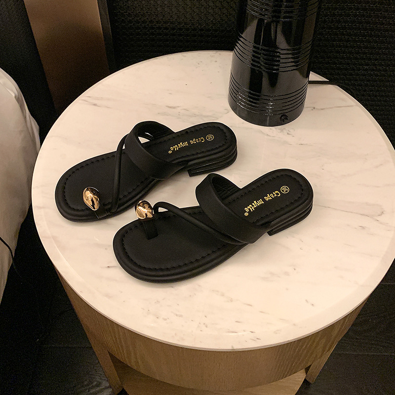 Sandalias Playeras de Suela Gruesa para Mujer de Microfibra y Caucho
