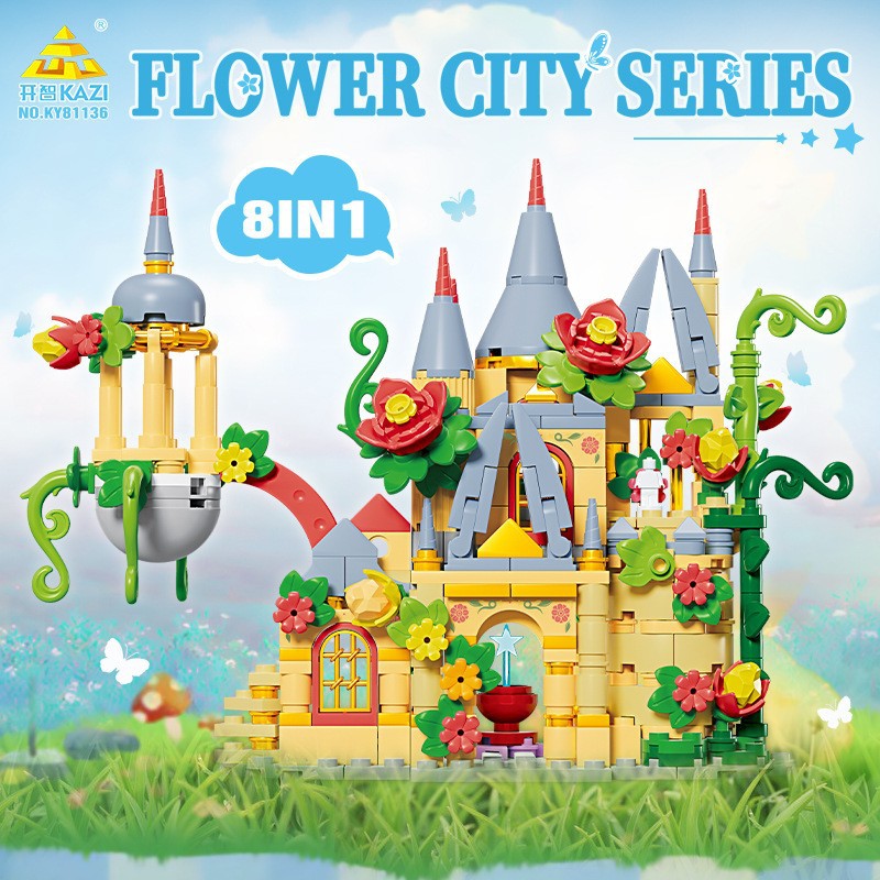 Kai Zhi Le Play Building Blocks Dream Magic Castle Assembly Children's Toy Puzzle Ice and Snow House Educational Institution Gift