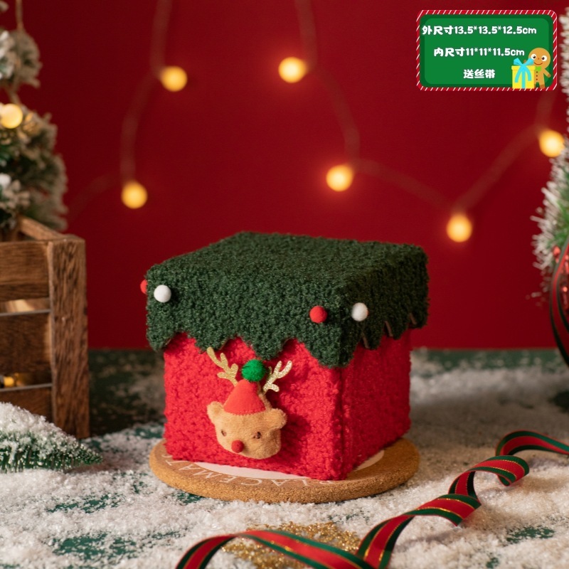 手作りのdiyクリスマスのギフトボックスのクリスマスイブのリンゴの箱の高級な厚いプラスの硬いクリスマスのプレゼントの包装箱のキャンディーの箱|undefined