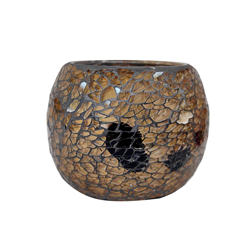 Candelabro de cristal estilo europeo con mosaico, decoración de boda y mesa, portavelas creativo de colores