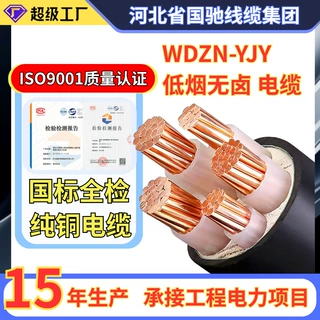 WDZ-YJY 国标包检测纯铜低烟无卤阻燃 0.6/1kV 高层建筑工程线缆