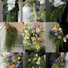 自然风森系|瀑布手捧花| 新娘结婚纱摄影道具家居台面花艺