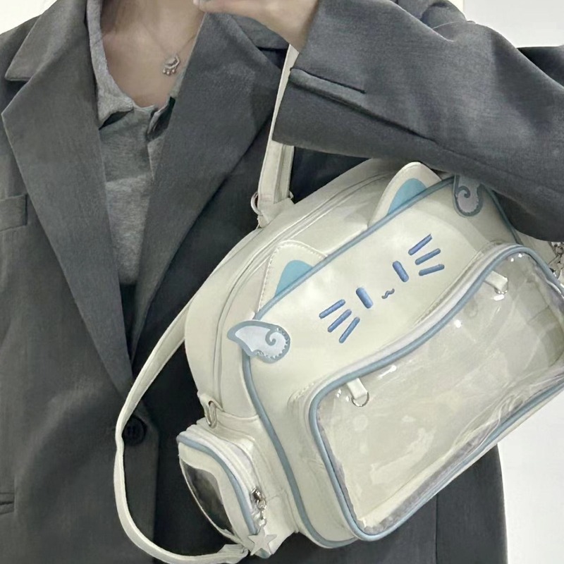 2024新型JKランドセルかわいい少女痛包y 2k千年ギャルシングルショルダーバッグ学生通勤斜めがけバッグ|undefined