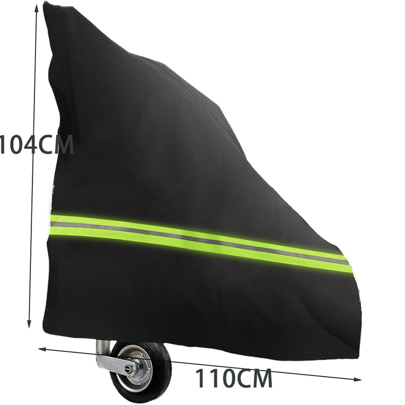 Black 600D Oxford Cloth Camper Trailer Hook Protective Cover Thickened Waterproof RV Trailer Hook Sunscreen Cover