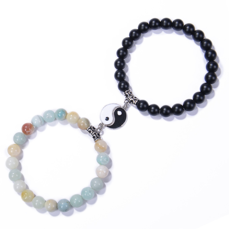 Couple Gender Chinoiserie Gossip Natural Stone Bracelets In Bulk