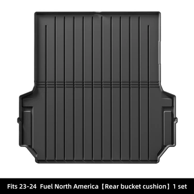 Suitable for Ford Ford Series Car Trunk Mat Tpe Fully Environmentally Friendly Trunk Mat Rear Bucket Mat Backrest Mat (Trunk Mat) - 23-24-ranger-ford-ranger-rear-bucket-pad-domestic1diesel-black