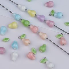 景德镇陶瓷散珠diy多巴胺清新水果手工饰品配件串珠手串项链材料