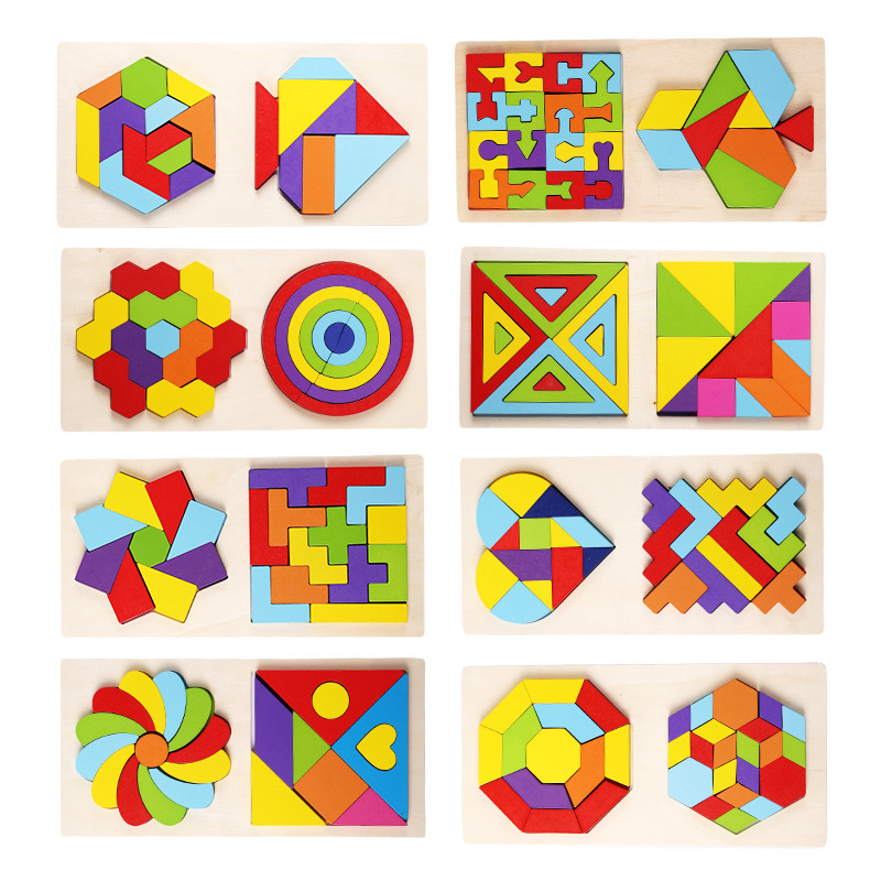 Madera Tetris juguetes de puzzle para niños bloques de construcción para niños y niñas de 3 - 6 años de edad puzzle puzzle