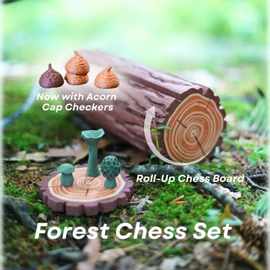 Roll-Up Forest Chess Set - Log  卷起式森林象棋套装3d打印爆款