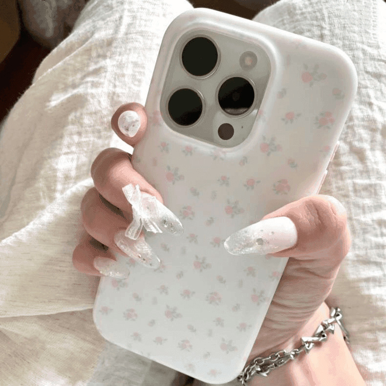 温柔小碎花适用苹果15PROMAX手机壳iPhone14轻奢13小清新12软壳11|undefined