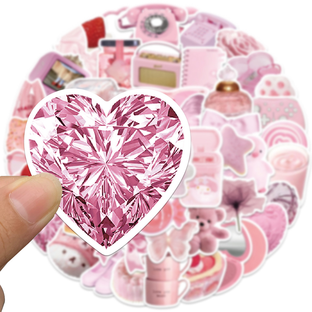 38g Weight Flat Pendant Shape 1 Set Quantity 50 Cartoon Colorful Ins Style Combination Graffiti Stickers Decorative Luggage Water Cup Guitar