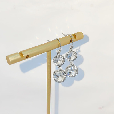 2022新款闪亮皓石抖音网红气质潮流耳钉耳环耳饰品|ms