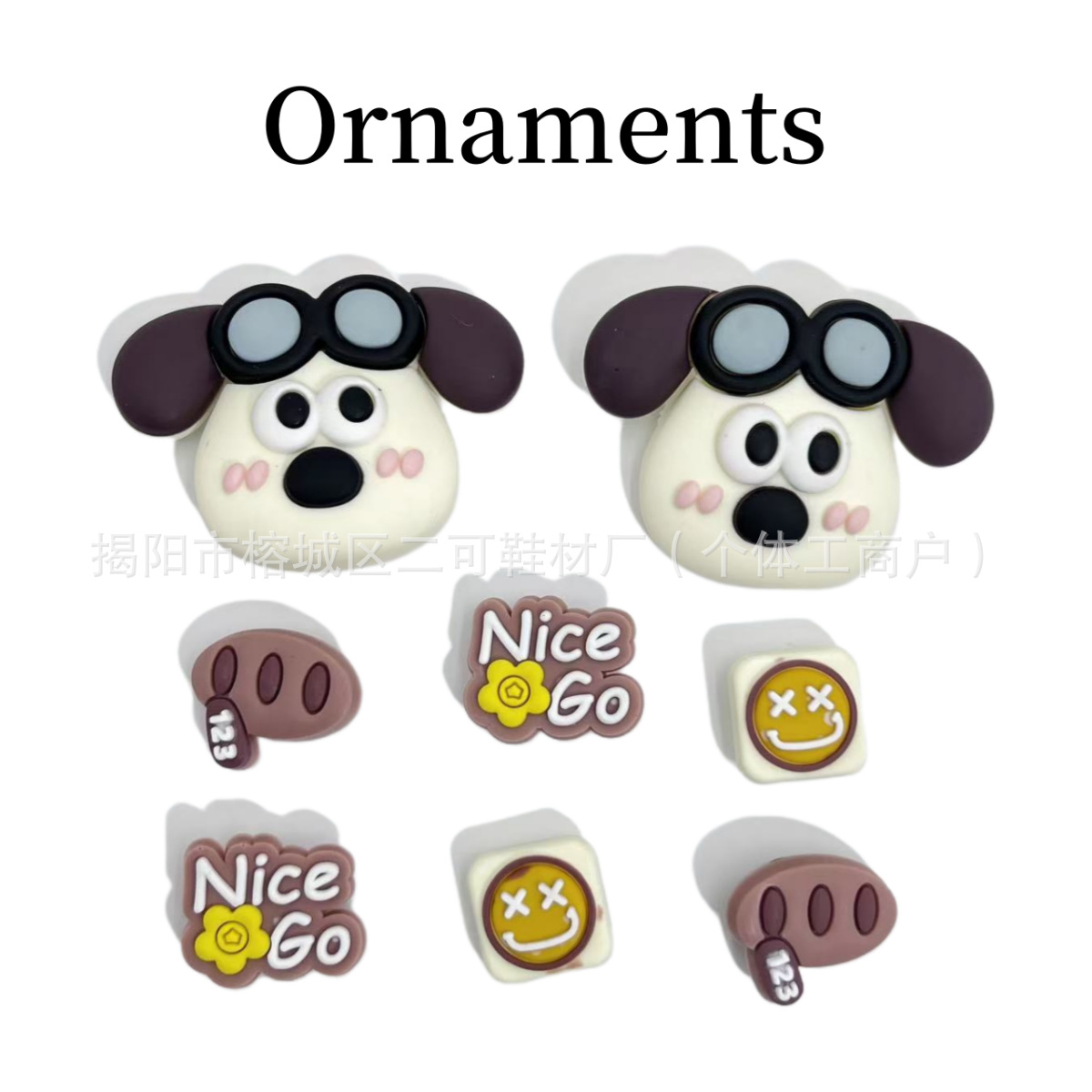 Animación de dibujos animados crema queso niños agujeros zapatos accesorios de flores diy con hebilla desmontable hebilla de zapatos