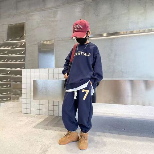 Boys' Spring Sports Suit  New Children's Clothing Spring and Autumn Style for Middle and Large Children to Hit the Street Spring Handsome Boy Trend