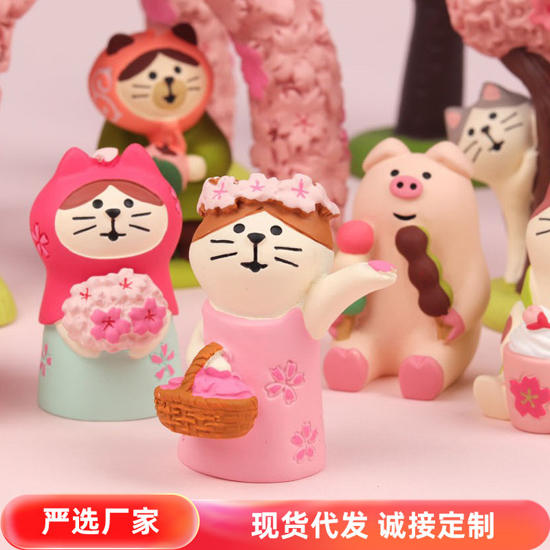 Zakka Cat Japanese Cherry Blossom Tree Garland Cute Handmade Ornaments Cute Cherry Blossom Resin Craft Small Ornaments Zakka Cat Japanese Cherry Blossom Tree Garland Cute Handmade Ornaments Cute Cherry Blossom Resin Craft Small Ornaments